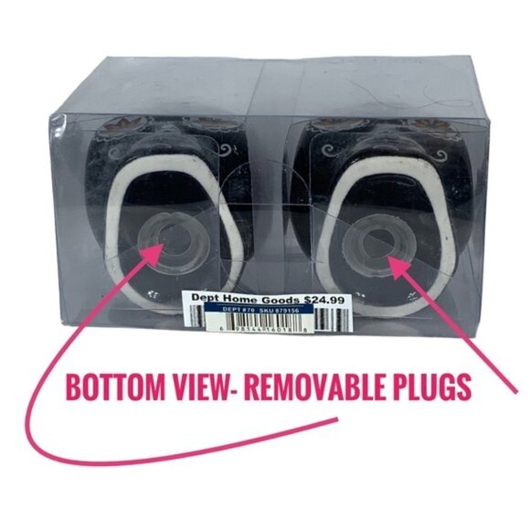 Sugar Skull Salt Pepper Shaker Set Ceramic Day of the Dead Multicolor Black 2 PC - Picture 9 of 16